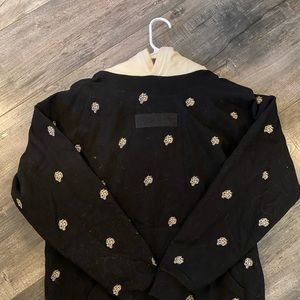 Black Darc Sport hoodie with white/crème hood